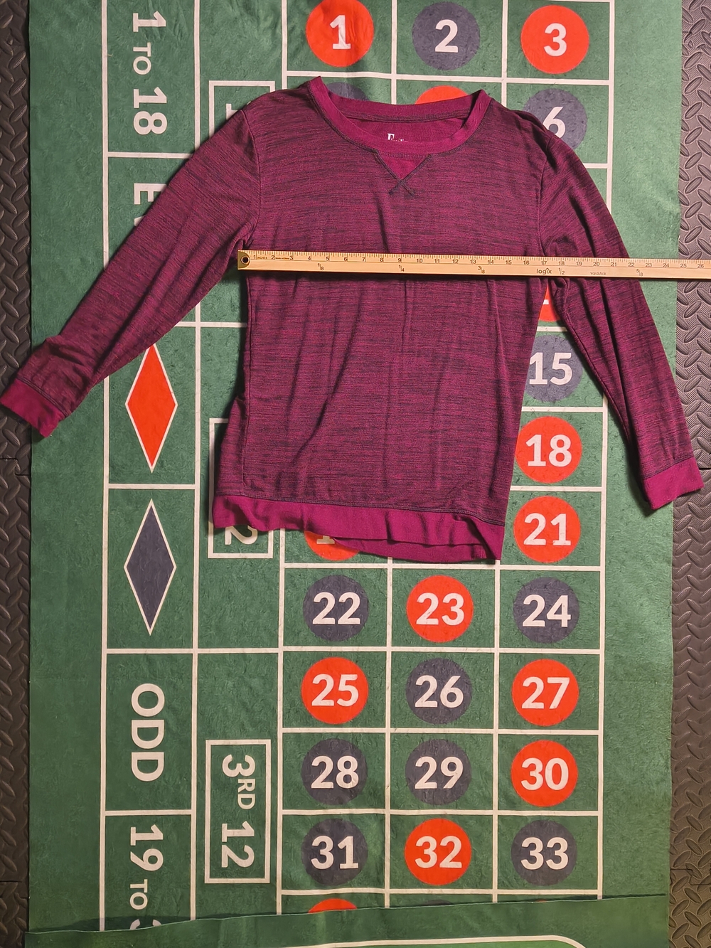 Felina Burgundy Black Heathered Lounge Top Long Sleeve Womenâs Small - Picture 6 of 15